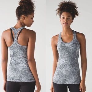 Lululemon gray speckle racer back tank.